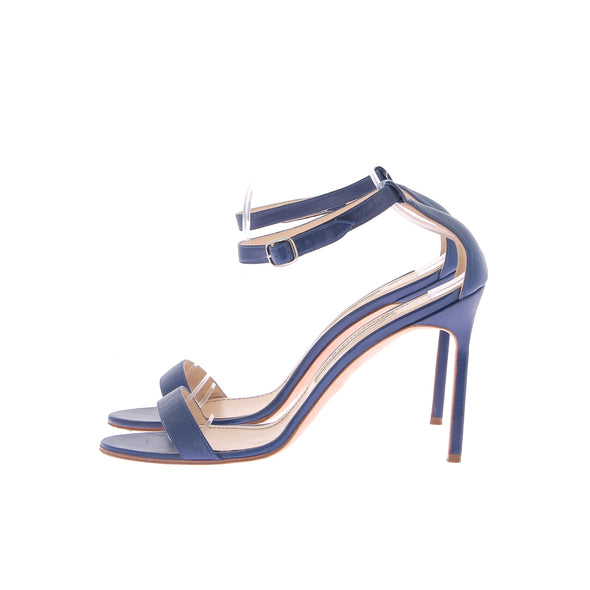 Sandales en cuir bleu