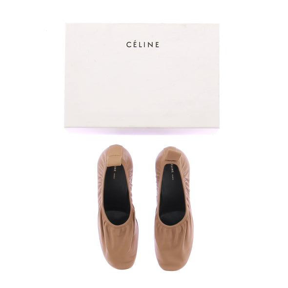 Escarpins en cuir marron "Soft Ballerina"