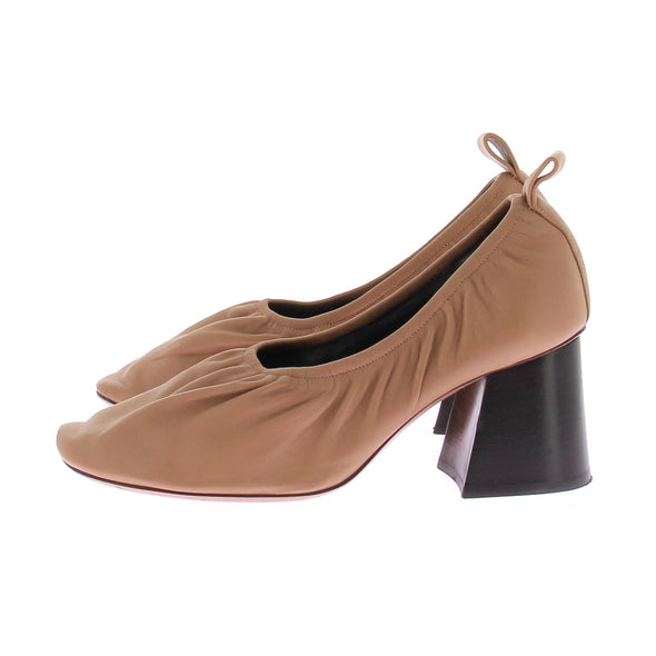 Escarpins en cuir marron "Soft Ballerina"