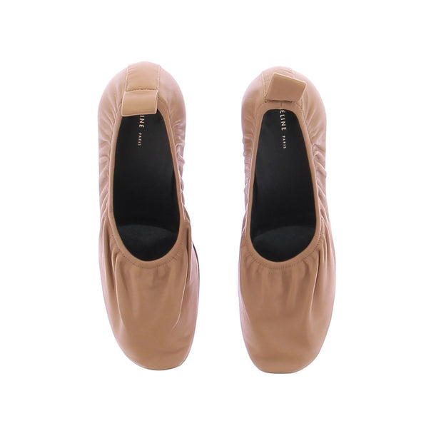 Escarpins en cuir marron "Soft Ballerina"