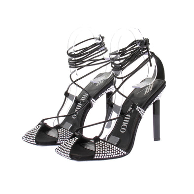 Sandales noires et strass