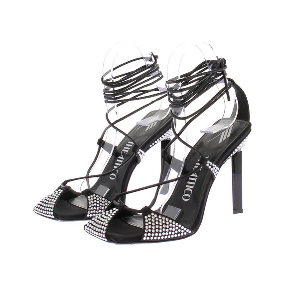 Sandales noires et strass