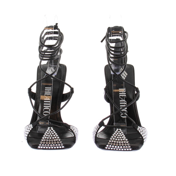 Sandales noires et strass