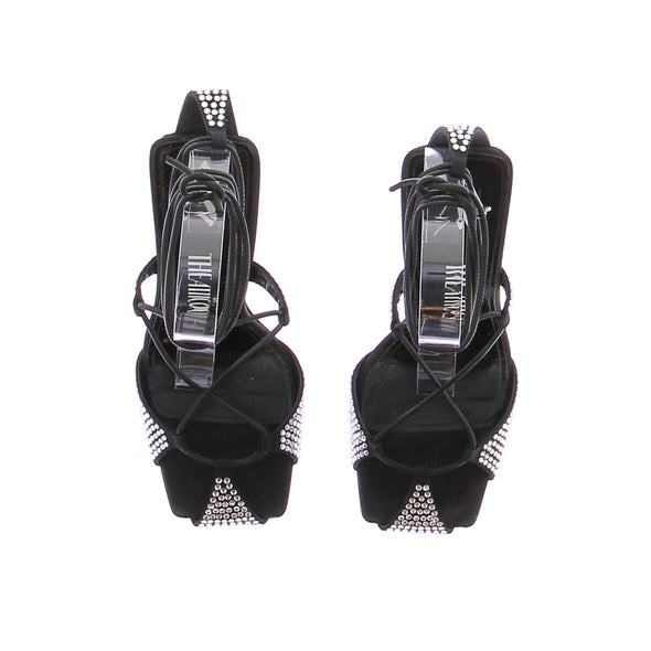 Sandales noires et strass