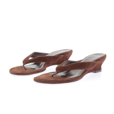 Mules à talons en daim