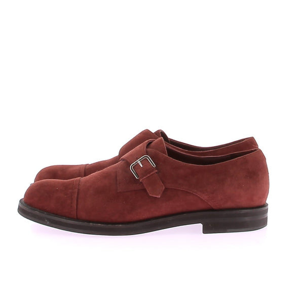 Mocassins en daim bordeaux