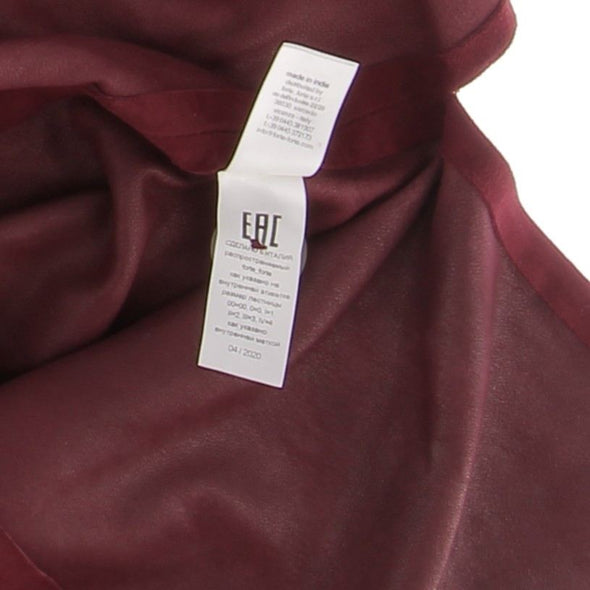 Blouse en cuir bordeaux