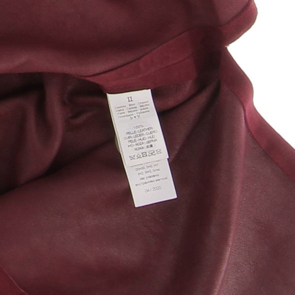 Blouse en cuir bordeaux
