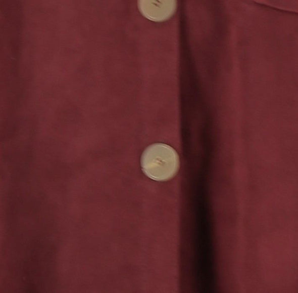 Blouse en cuir bordeaux