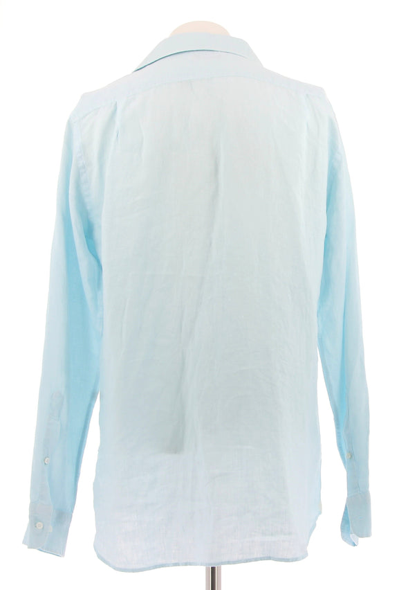 Chemise bleue en lin