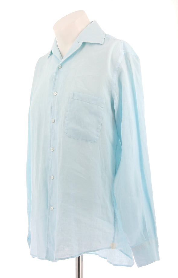 Chemise bleue en lin