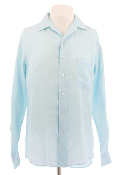 Chemise bleue en lin