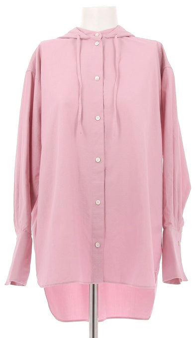 Chemise rose à capuche