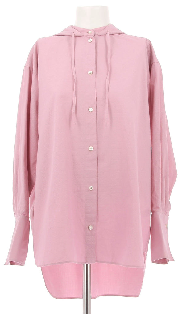 Chemise rose à capuche