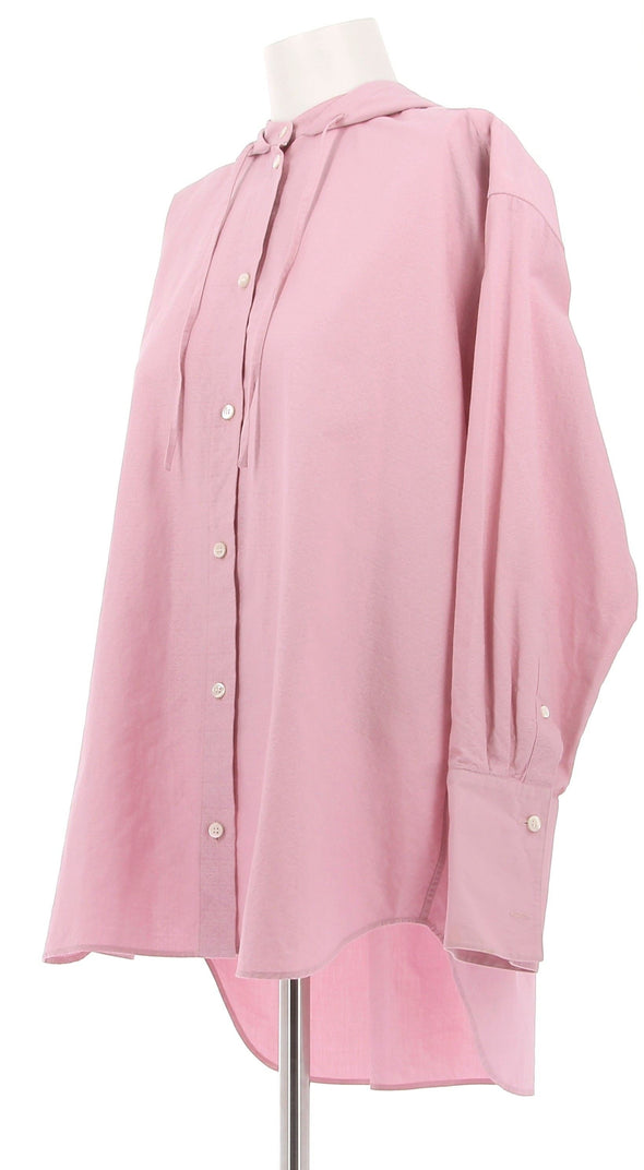 Chemise rose à capuche