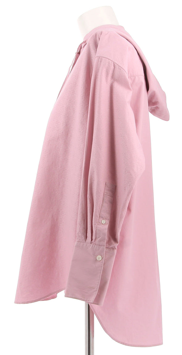 Chemise rose à capuche