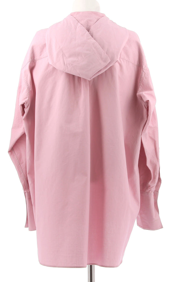 Chemise rose à capuche