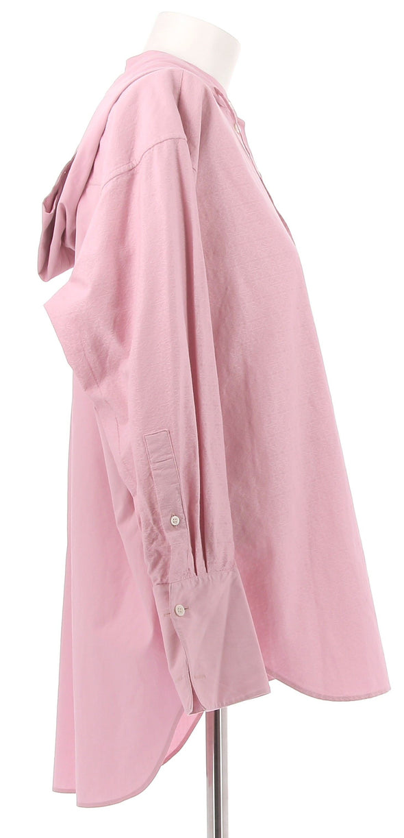 Chemise rose à capuche