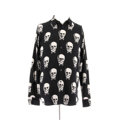 Chemise noire à imprimé