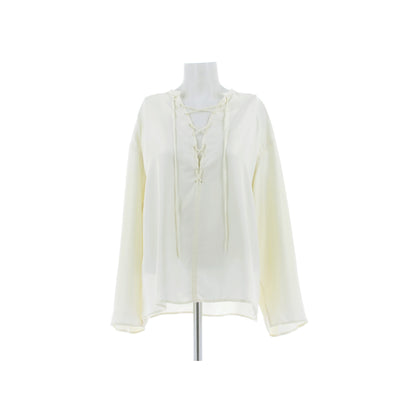 Chemise en soie blanche "ZAMILA"
