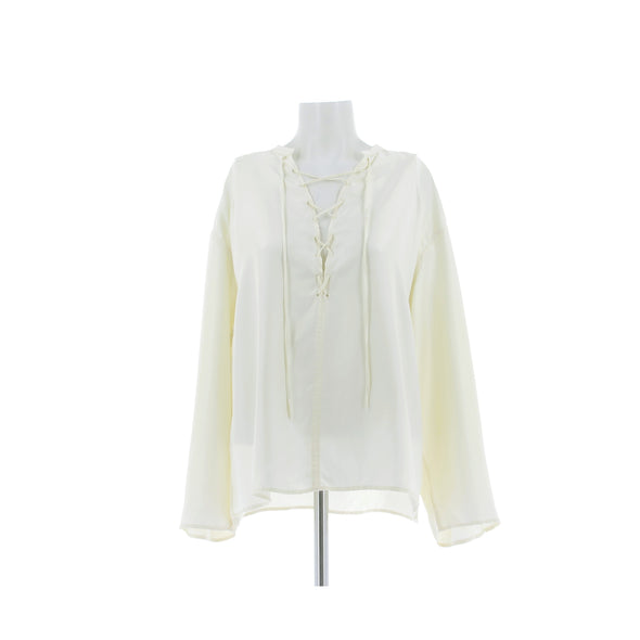 Chemise en soie blanche "ZAMILA"