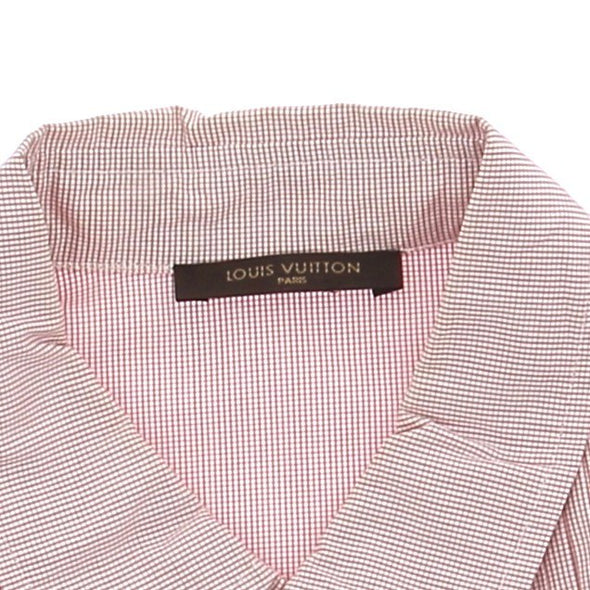 Chemise à petits carreaux rouges