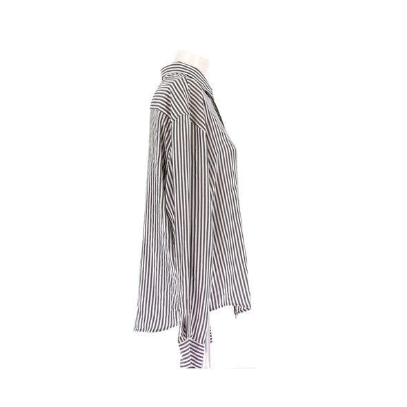 Chemise blanches à rayures grises