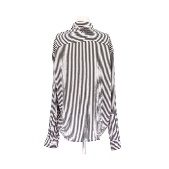 Chemise blanches à rayures grises