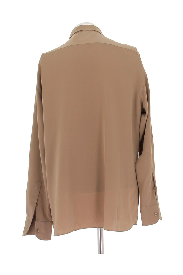 Chemise en soie beige