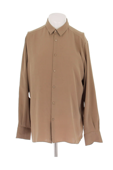 Chemise en soie beige