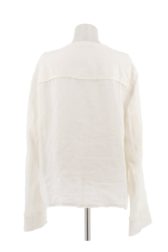 Chemise en lin blanche