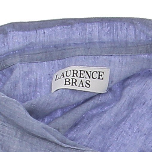 Chemise bleue en soie mélangée