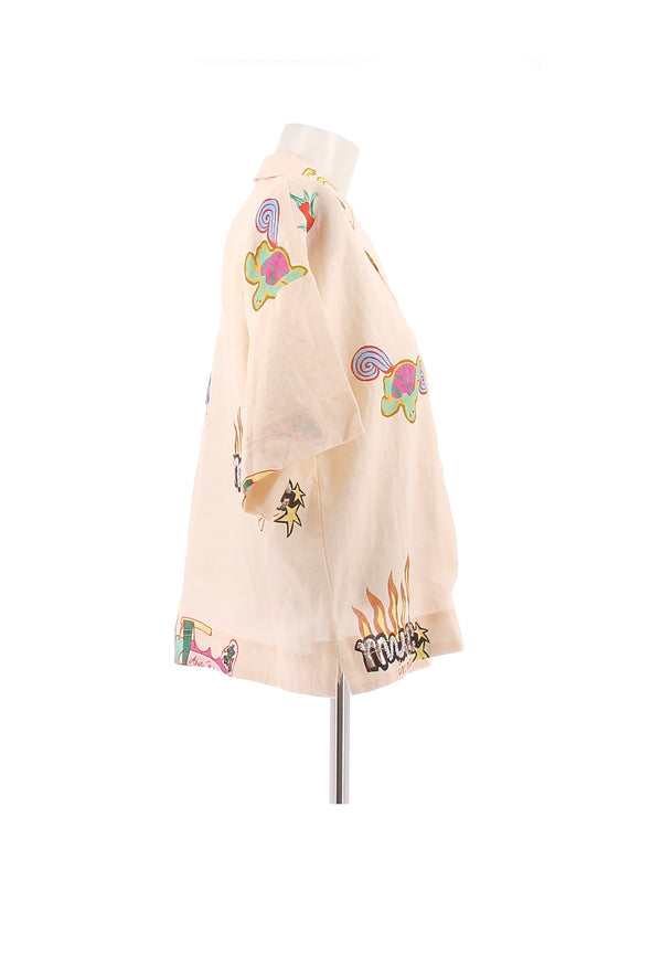 Chemise imprimée à sequins