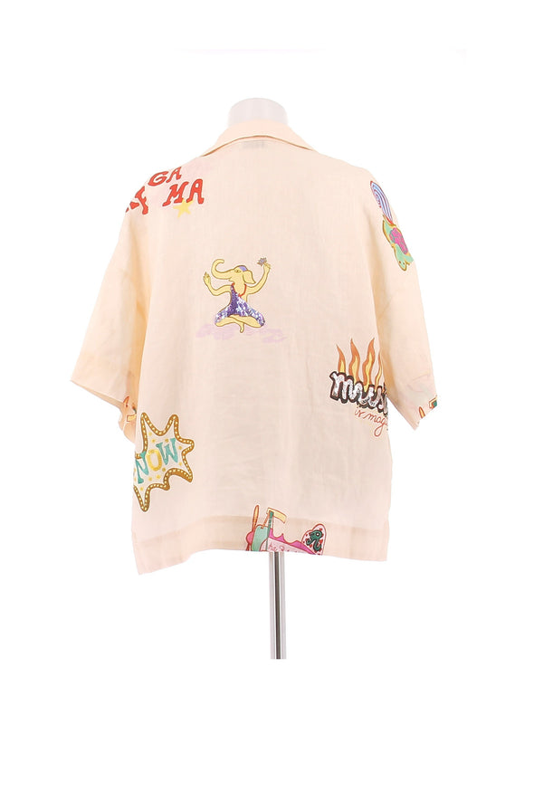 Chemise imprimée à sequins