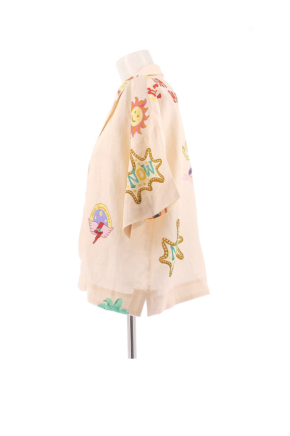Chemise imprimée à sequins