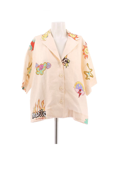 Chemise imprimée à sequins