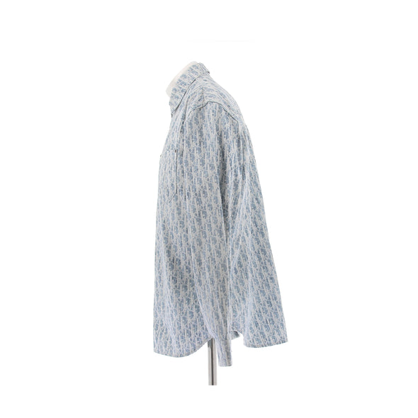 Chemise en denim à monogramme