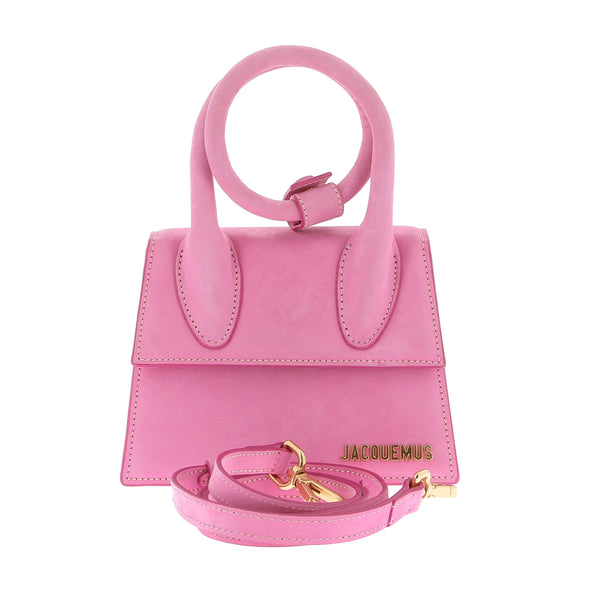 Sac à main "Le Chiquito Noeud" rose en daim