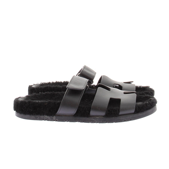 Sandales en shearling