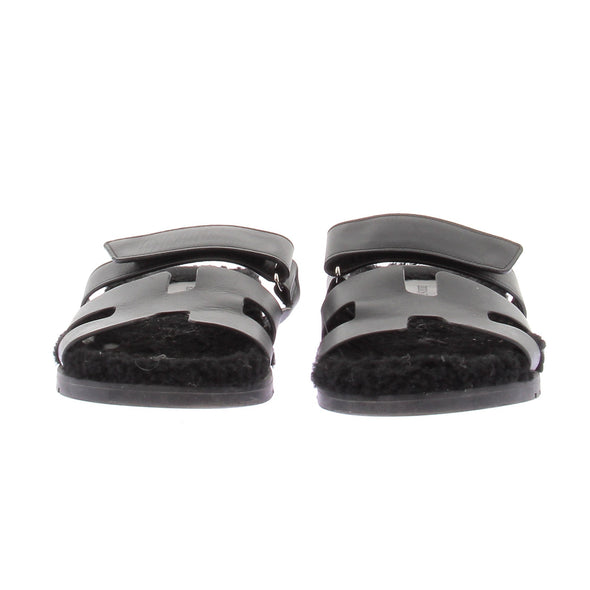 Sandales en shearling