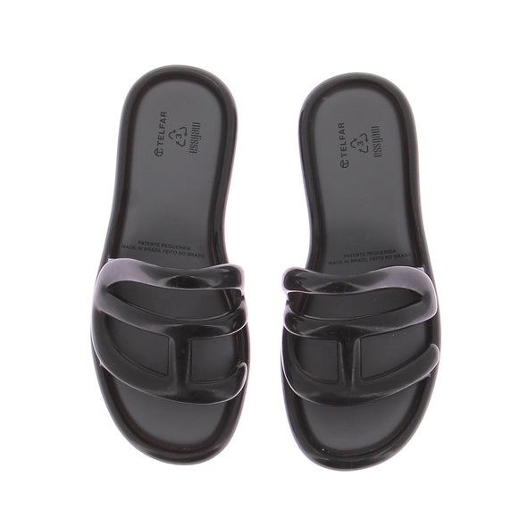 Mules noires "Jelly Slide"