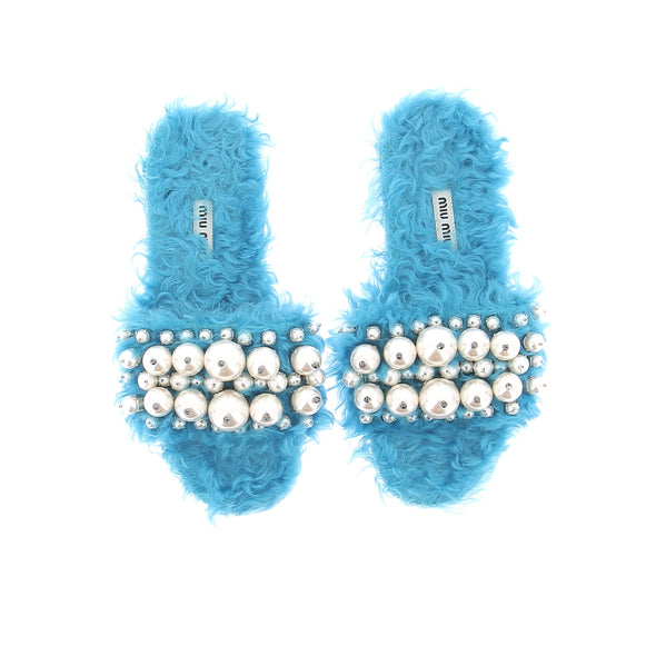 Claquettes en shearling