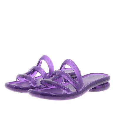 Sandales ouvertes violettes