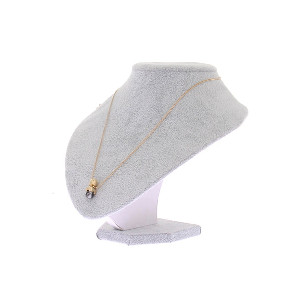 Collier long en jaspe noir