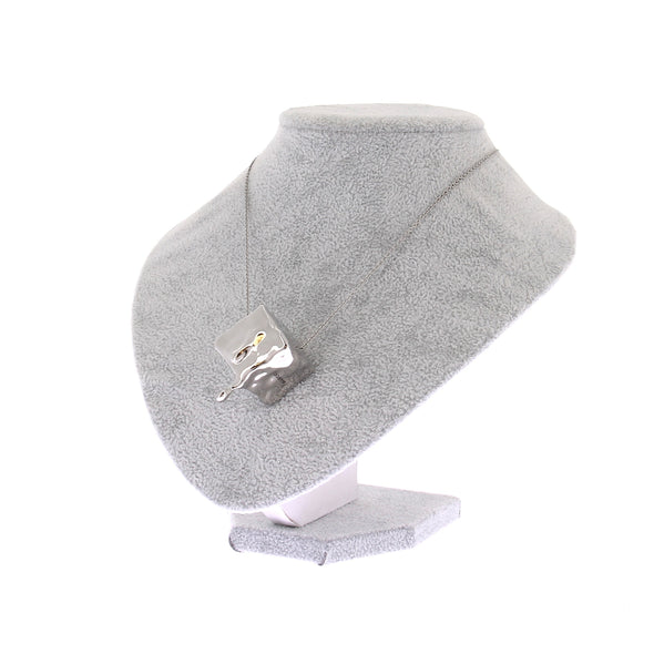 Collier pendentif argenté