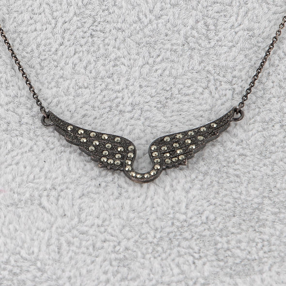 Collier ailes argenté