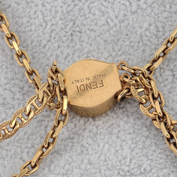 Collier à chaînes dorées