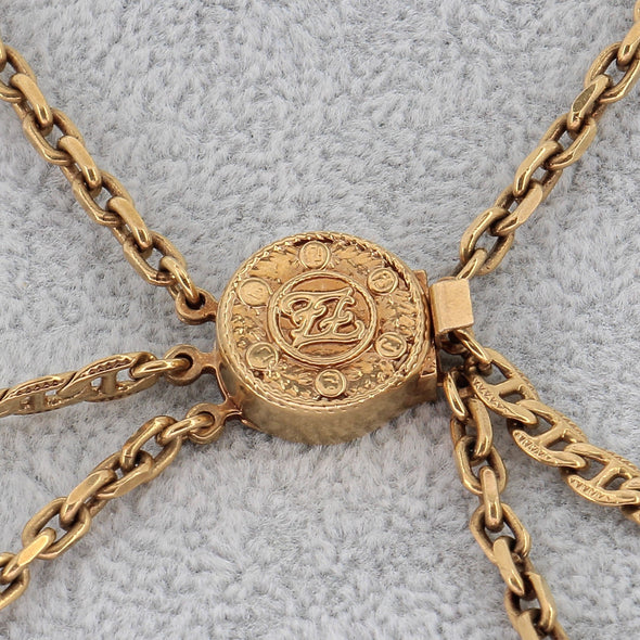 Collier à chaînes dorées