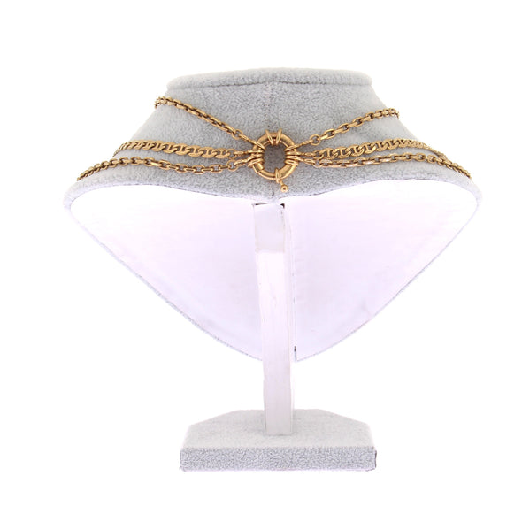 Collier à chaînes dorées