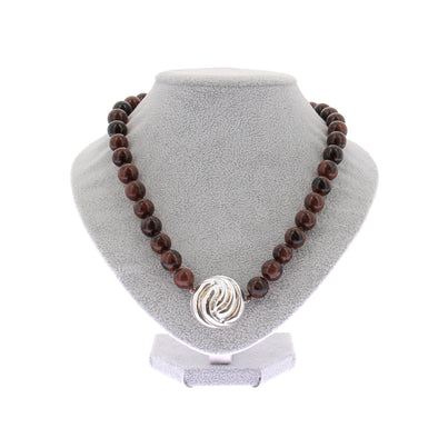 Collier en obsidienne